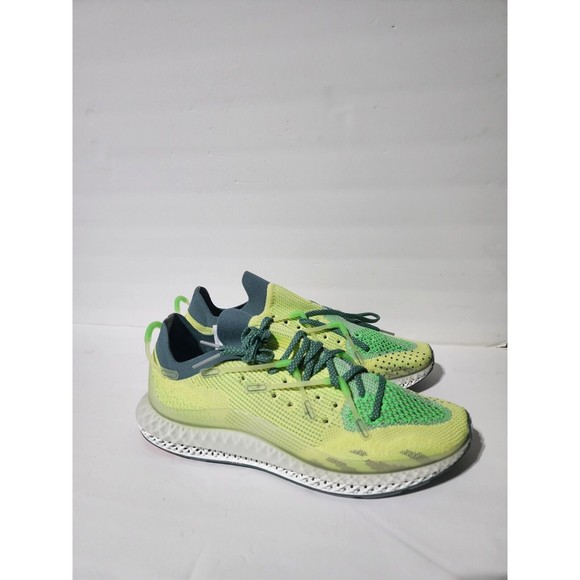 Adidas 4D Fusio ‘Semi Frozen Yellow’ FY3603 Primeknit Running Shoes Mens 10.5 - Picture 2 of 8